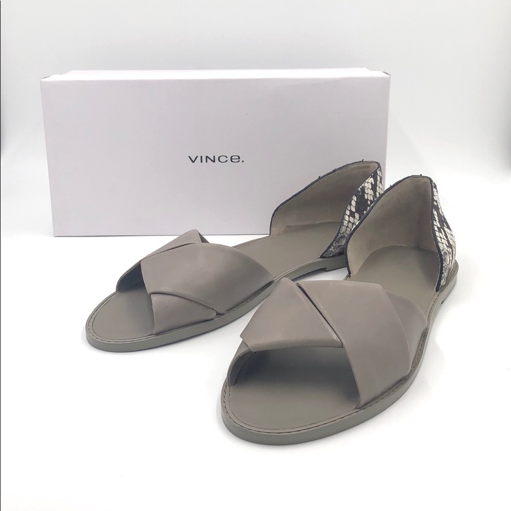 COPY - NEW Vince Snake Embossed Leather Flat